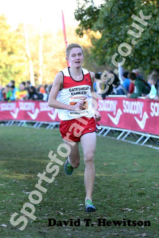 Joe Armstrong brings Gateshead home in 2nd place in the under-15 boys  2012 National Cross Country Relay Championships.